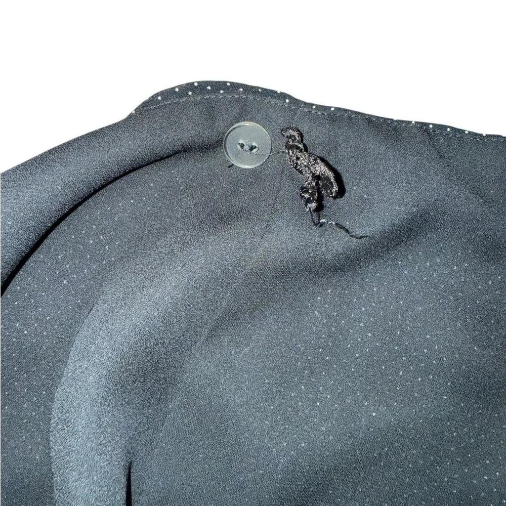 Ralph Lauren Vintage Black Polka Dot Mini Wrap Skirt Size 12